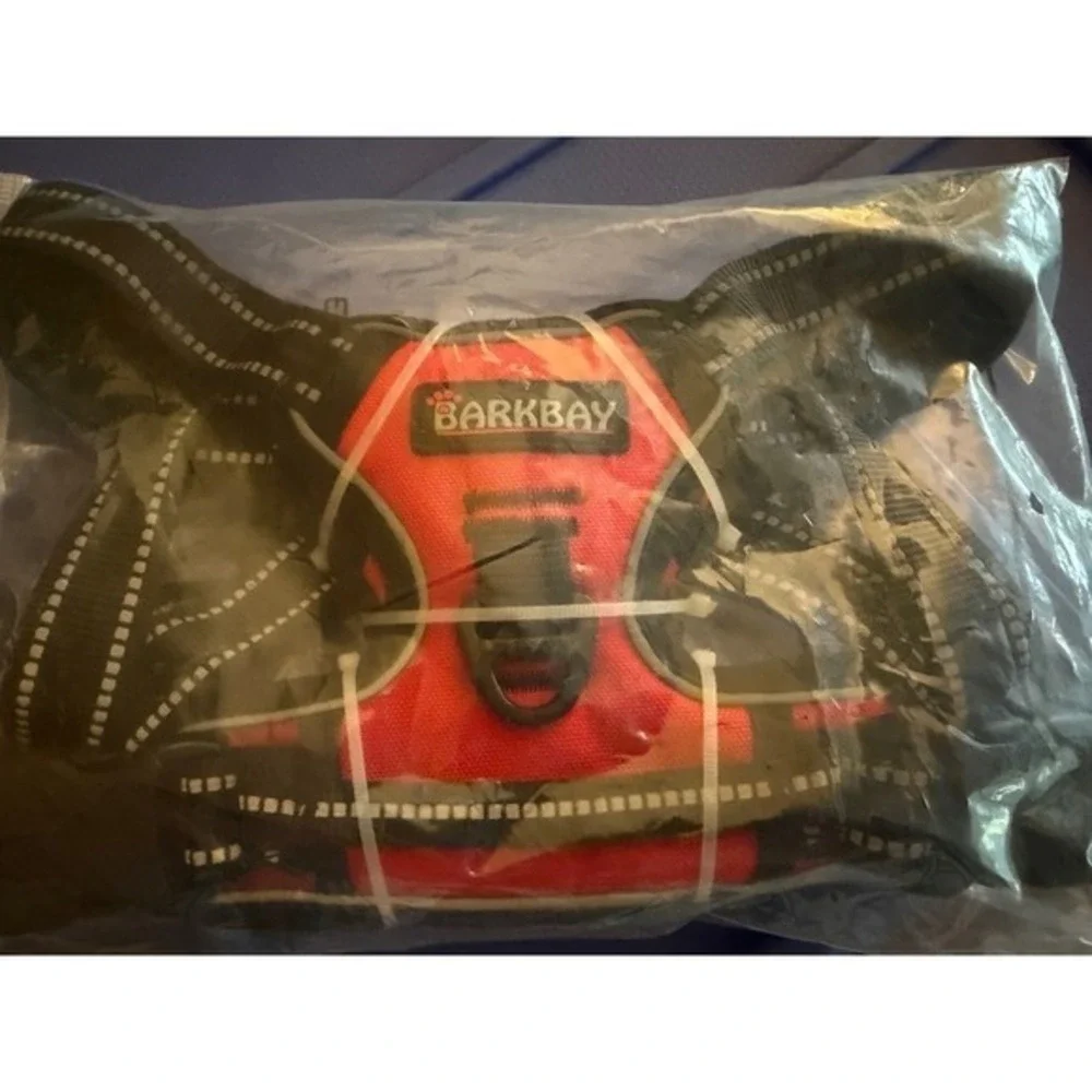 Barkbay Dog Harness‎ Pet small Red No-Pull Reflective Mesh Train Vest New
